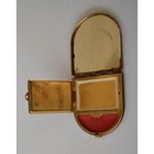 Vintage 30s Art Deco Textured Enameled Compact With Powder And Rouge By Vanstyle