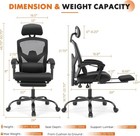 Office Computer Desk Chair  Ergonomic High-back Mesh Rolling Work Swivel Chai   