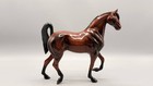 Vintage Arabian Stallion Horse Figurine Glossy Brown Model Possibly Hartland