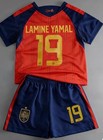 Youth Kid And Adult Lamine Yamal  19 Spain Home Soccer Jersey   Short Set 14-30