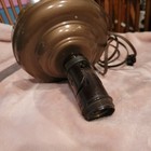 Vtg 6 round Metal Light Lamp Base Industrial Machinery Adjustable Mountable Clip