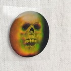 Vintage 80s Stickers 3d Hologram Holographic Scary Skull Sticker 1  Rare