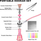 Hookah Set 4 Hose 21   Shisha Hookah Set With Everything - Glass Shisha Vase  Di