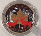 2017 Canada  5 Colorized Maple Leaf 1 Oz 9999 Silver Bu Coin Precious Bullion