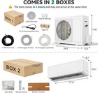 9000 Btu Mini Split Ac Heat Pump 18 Seer2 115v Inverter 3 Level 680 Sq  Ft White