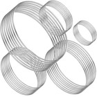 40 Pcs Metal Craft Rings For Dream Catchers   Macrame Hoops - 5 Sizes  Silver