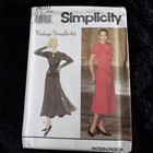 Simplicity 7620 Vintage Style Dress   Belt Womans Size 18 20 22 Uncut