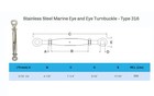 5 Pc Marine T316 Stainless Steel 5 16  Eye Eye Closed Body Turnbuckle 500 Lb Wll