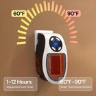 Portable Electric Heater With Smart Thermostat System Adjustable Led Timer Quiet