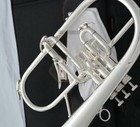 Silver Flugelhorn Gold Brass Bell Material Monel 6-1 4   Flugel Free Shipping