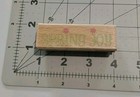Hot Fudge Studio  spring Joy  Wood Mounted Rubber Stamp Crafts New