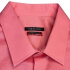 New Van Heusen Dress Shirt Long Sleeve Men s Xl Slim Fit Collar Coral 17 5 32 33