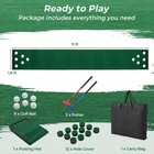 Golf Putting Game Set 11 Ft Indoor Outdoor Puttin0g Green Mat For Backyard