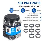 Efield 100pcs 3 4  Copper Pex Crimp Rings For Pex Pipe In Bottle pro Pack