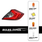 For 2016-2021 Honda Civic Sedan 4dr Passenger Right Side Outer Tail Light