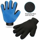Pet Hair Gloves Brush Remover 1 Pair Dog Cat Comb Fur Mitt Massage Grooming Bath