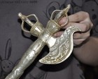 12  Tibet Buddhism Temple Tibetan Silver Ax Vajra Phurpa Dagger Equipment Statue