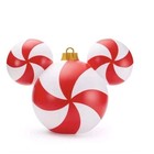 Disney Parks Mickey Mouse Icon Peppermint Swirl Light-up Ornament New With Tag