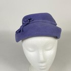 Adele Claire Purple Wool Ladies Hat  Sculptural Bow Detail  Church Derby