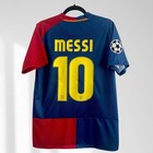 Barcelona 2008 09 Messi  10 Home Short Sleeve Ucl Final Rome Soccer Jersey