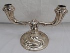 Vtg German 835 Silver Crown   Crescent Candelabra Candlestick Holder 113 Grams