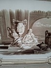 19th Century Brown Transferware Minerva Platter Mother   Children 15 5  X 12 