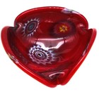Murano Fratelli Toso Italian Red Opalescent Glass Bowl Or Cigar Ashtray