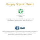 Happsy Organic Queen Bed Sheet - Breathable   Fitted Bed Sheet For Queen Size   