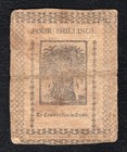 January 1  1776 4s Four Shillings Delaware Colonial Currency Note