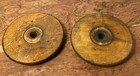 Pair Of Antique Wooden Pull Toy Wheels ac