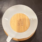 Avanchy A22 Round Bamboo Bowl  Compartmentalized  6  3 4 In  With Suction