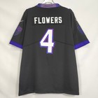 Zay Flowers  4 Football Jersey  Black Embroidery  Men s Size S-4xl