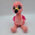 Ty Beanie Boos Gilda Flamingo Glitter Eyes 6 5  Pink Plush Stuffed Animal Toy