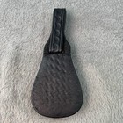 Vtg Black Leather Basketweave Duty Belt Key Keeper Officer Sheriff Police