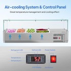 47  Refrigerated Condiment Prep Station 3   1 3 Pan   2   1 4 Pan Glass Shield