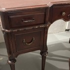 Mahogany Traditional Antique Wood Desk   Chair Set  5 Drawers  Brass Handles