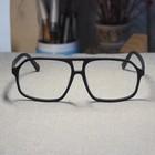 Vintage Aviator Solid Acetate Eyeglasses Men s Matte Black Frame Glasses Large