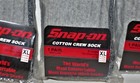 6 Pairs Snap-on Crew Socks Men s Gray X-large  free Shipping  Made In Usa  new 