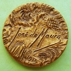 L  k Art Sculptor Medallist Jos   De Moura Self-portrait Beautiful Bronze Medal 