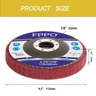 Fppo 5pcs 4 5  X 7 8  Nylon Fiber Flap Disc Polishing 4 5 Inches X 7 8