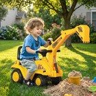 Kids Ride On Tractor With Storage  Excavator Scooter Gift For Kids