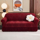 Stretch Jacquard Sofa Cover 1 2 3 4 Seater With Skirt Anti-slip Couch Protector