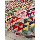 Vintage Homemade Reversible Quilt Twin Size Crazy Patchwork   Colorful Fun