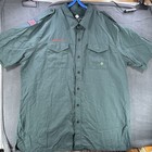 Boy Scout Venturing Bsa Official Uniform Shirt Adult Xl Green Vented Button Up