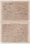 C1880-90s Antique Moritz Schauenburg Folding Info Map Hamburg Karlsruhe Baden