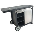 Razor Universal Rolling Prep Cart For Portable Outdoor Griddle And Grills  Black