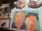 Custom Portrait Commission Original Watercolor Painting Wedding Christmas Gift