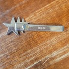 Swank Star Design Silver Tone Tie Bar Clip Men s Celestial Horoscope Signed