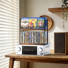 2-tier Dvd Storage Rack  Dvd Shelf  Dvd Holder Organizer With Display Top She   