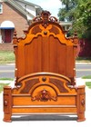 High Back Victorian Bed  great Carvings  over Size Full